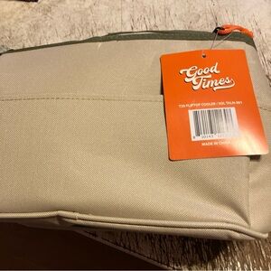 Good Times Beige and Green Toiletry Bag